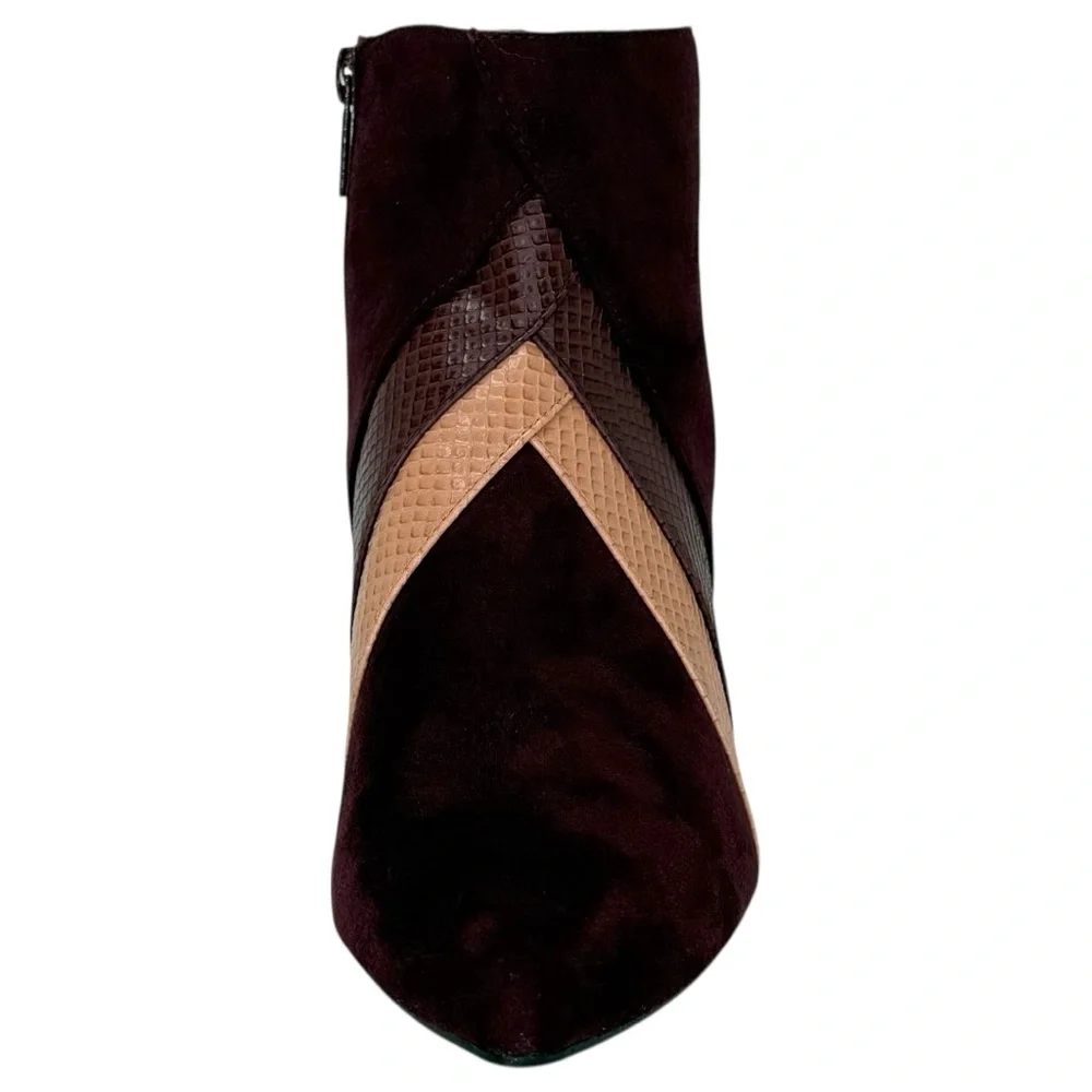 Impo Ellette Burgundy Microsuede Womens Booties Size 8.5M - Picture 6 of 12